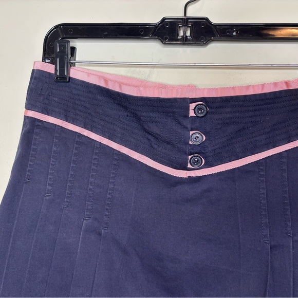 Marc Jacobs navy and light pink pleated skirt, size 2 - Picture 3 of 6